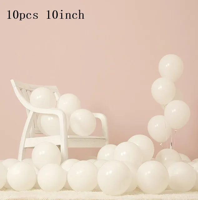 10pcs 10inch white Красные черные воздушные шары с буквой В Горошек сердца шары из латекса вечерние декоративный для Бэйби шауэра Минни Микки головы - Цвет: 10pcs 10inch white