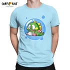 Футболка мужская хлопковая с коротким рукавом, милая Ретро футболка с принтом пузырьков, с принтом консоль, идея для подарка