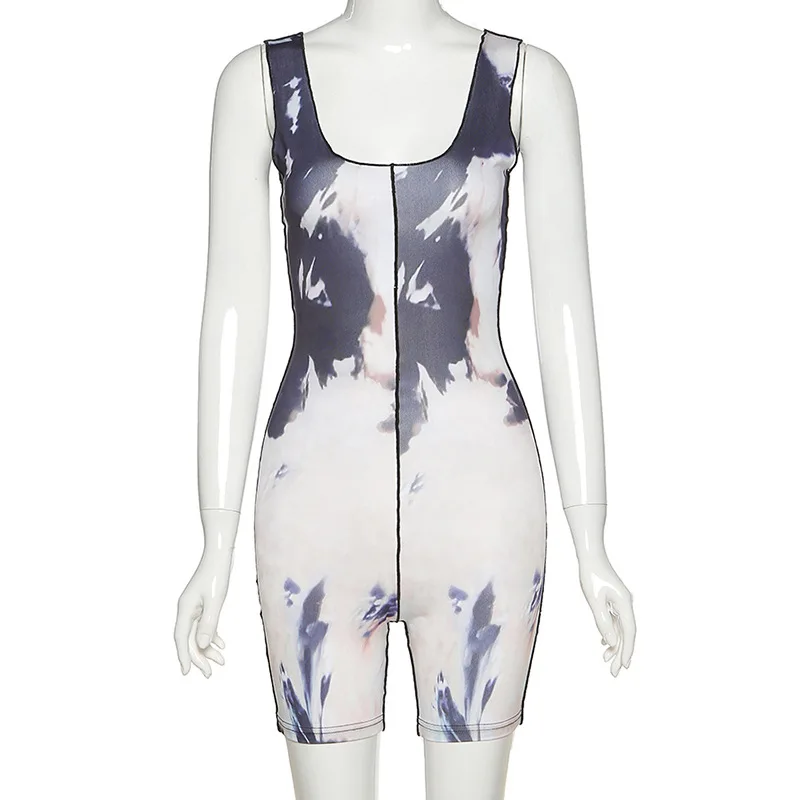 Tie Dye/спортивная одежда Спортивный костюм для фитнеса Топ на бретелях