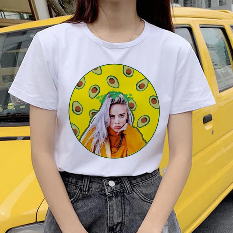 21792 Billie Eilish футболка уличная хип-хоп ee-рубашка для op vogue Женская рубашка Harajuku одежда смешная винтажная - Цвет: 21792