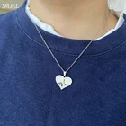 Женское Ожерелье SMJEL из нержавеющей стали, свадебное ювелирное изделие, ожерелье с подвеской в виде сердца и ЭКГ, чокер с электрокардиограммой