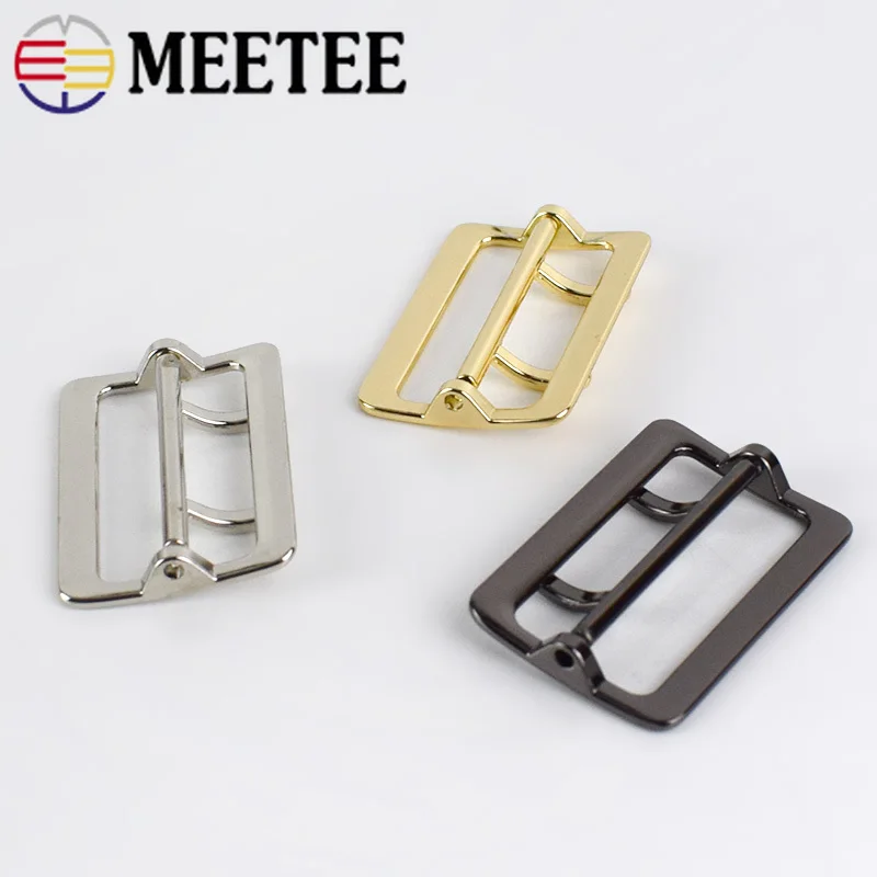 Meetee 5/10 шт 40 мм сплав двойная пряжка Регулируемая для одежды сумка аксессуары
