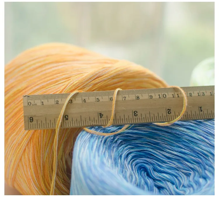 250 г 100% цветные Хлопковые вязаные крючком шапки пряжа для ручной вязки плотно