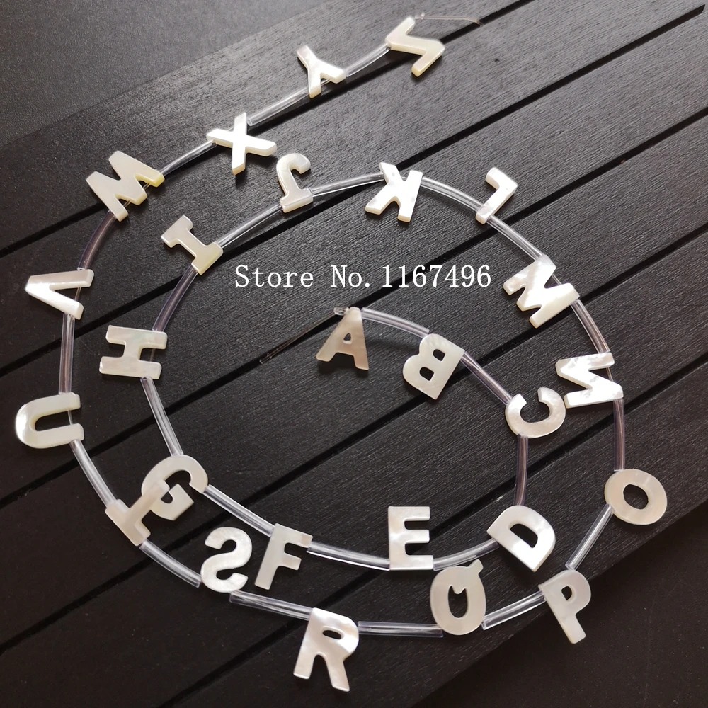 Швабра из натурального жемчуга для браслетов и ожерелий 26 шт./нить алфавитов |