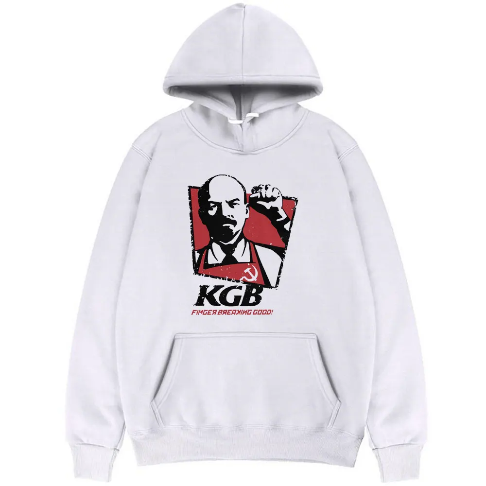 

Funny KGB Vladimir Lenin Hoodies Autumn Winter Mens Urban Sweatshirts Streetwear USSR Russia Communism Marxism Socialism Hoodie