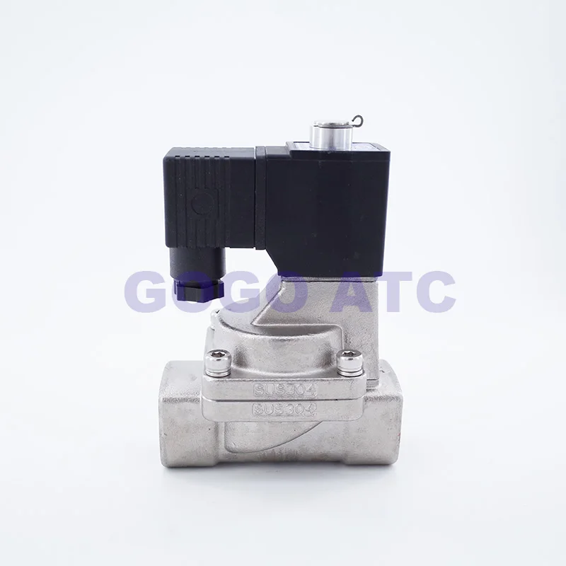 AIRTAC Normally open high temperature steam valve 7bar/100psi 2 way solenoid stainless steel SUS304 water inch PTFE | Обустройство