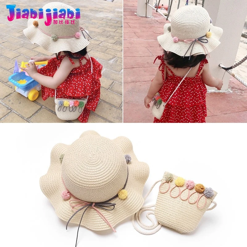 Панама летняя соломенная шляпа принцессы для детей маленьких девочек