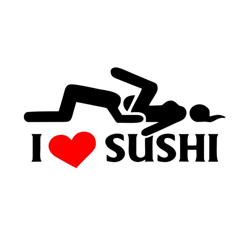 

Car Stickers Decor Motorcycle Decals I Love Sushi Funny Creative Sticker Decorative Accessories Waterproof PVC,12cm*6cm