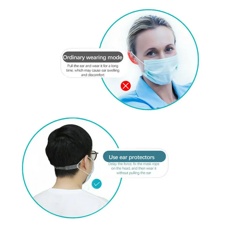 Регулируемые ушные ручки 10 шт. держатель для ремня защита ушей не затягивается