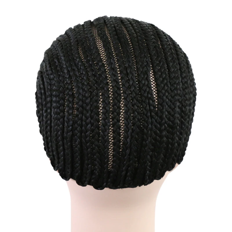 1 шт. черная супер эластичная Кепка для плетения вязанная крючком коса парик