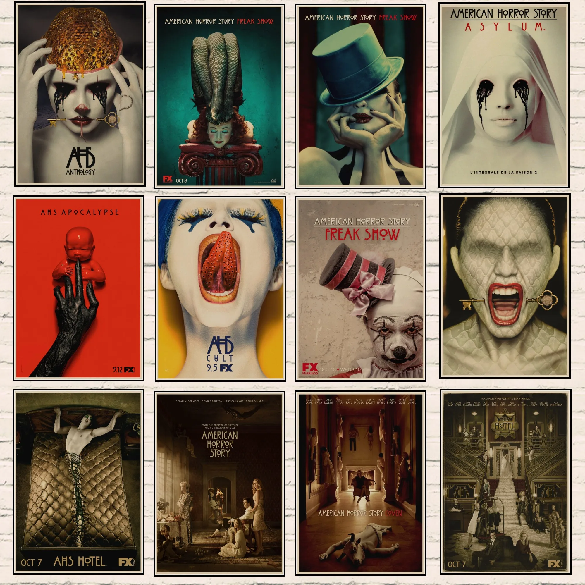 Американская история ужасов кинопостер винтажные фотообои наклейки на стену для