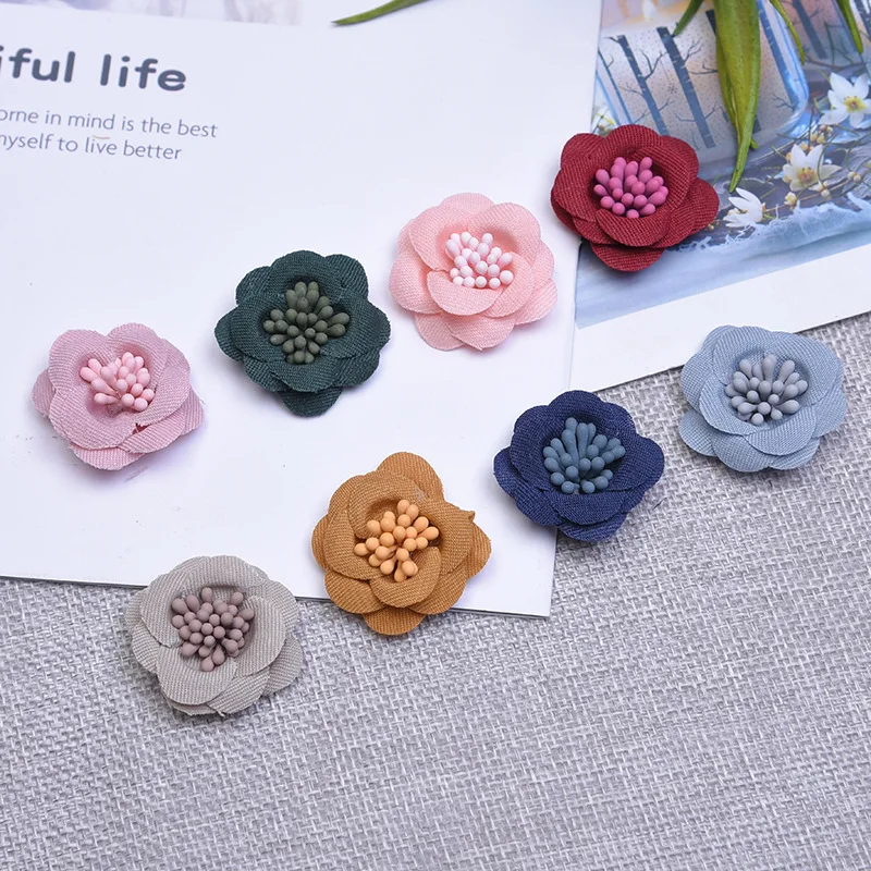 Искусственный цветок 3 см 10 шт. шелковая ткань Цветочная головка для сделай сам