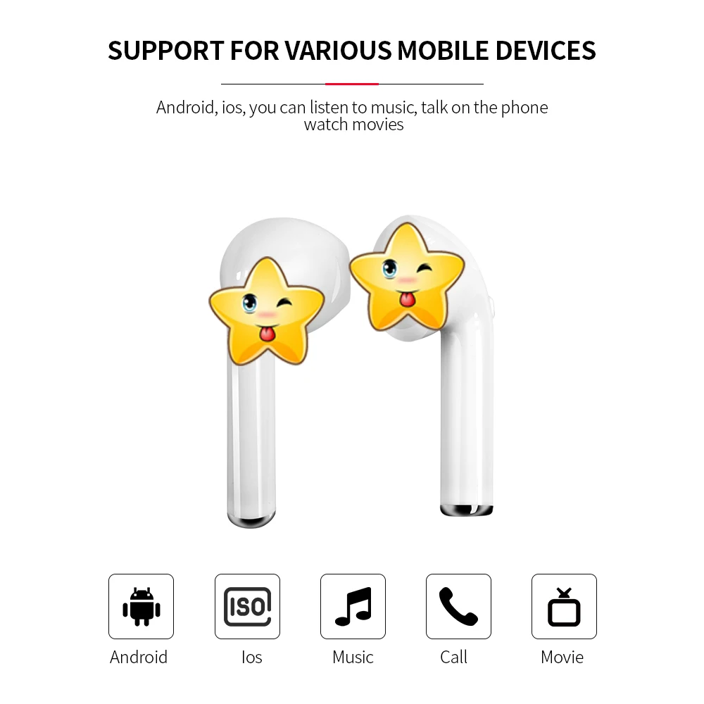 I10 TWS беспроводные Bluetooth наушники 5 0 Air in Ear Auriculares с сенсорным управлением