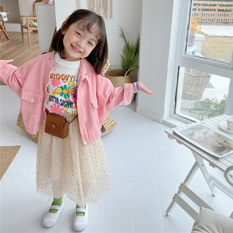 

2 3 4 5 6 Years Girls Jackets Casual Korean Jacket For Girl Kids Clothing Autumn Children Coat High Quality Baby Girl Outerwear
