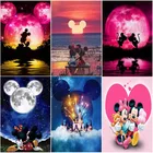 Алмазная живопись для влюбленных Минни Микки, диснеевские полноразмерные квадратныекруглые 5D алмазная вышивка сделай сам, мозаика, домашний декор, рождественский подарок