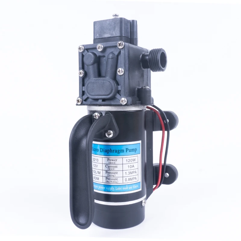 12V 24V 120W 10L/мин миниатюрный высокого Давление мембранный насос с автоматическим выключателем с обратным течением Многофункциональный насос работающий на постоянном токе