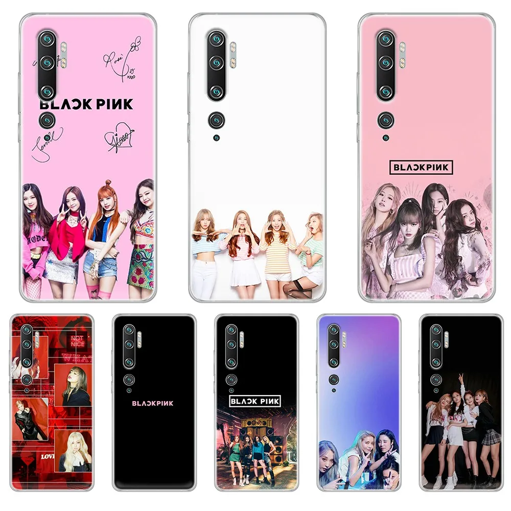 Черный Розовый корейский мягкий чехол для мобильного телефона Kpop XIAOMI mi 3 4 5 5X 8 9 10 se