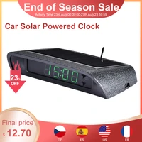 car clock auto internal stick on digital watch solar powered 24 hour built in battery auto clock for car decoration accessories
