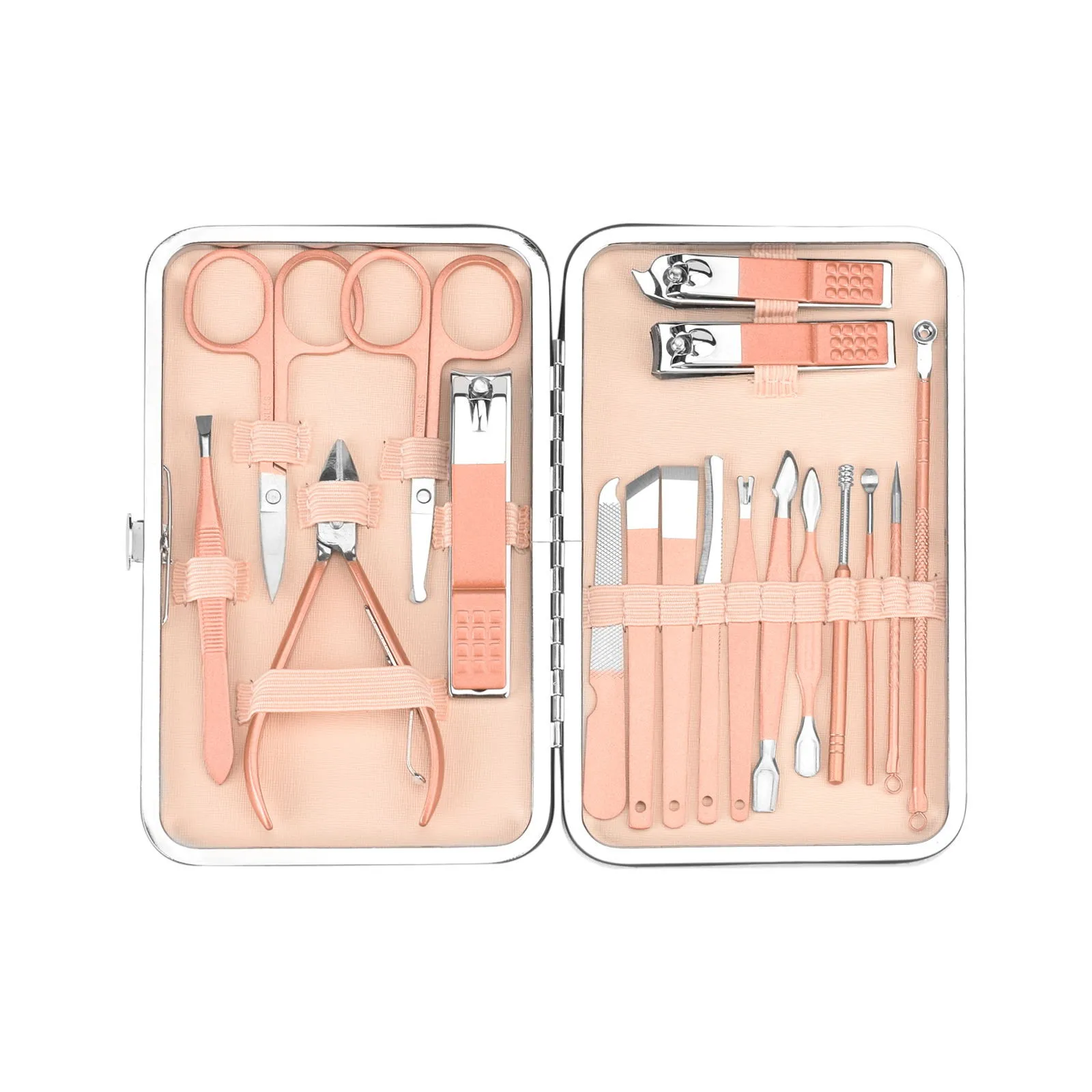 

Nail Clipper Kit Case 10/18pcs With a Holder Box Nail Care Set Pedicure Scissor Tweezer Ear pick Utility Manicure Set Tools