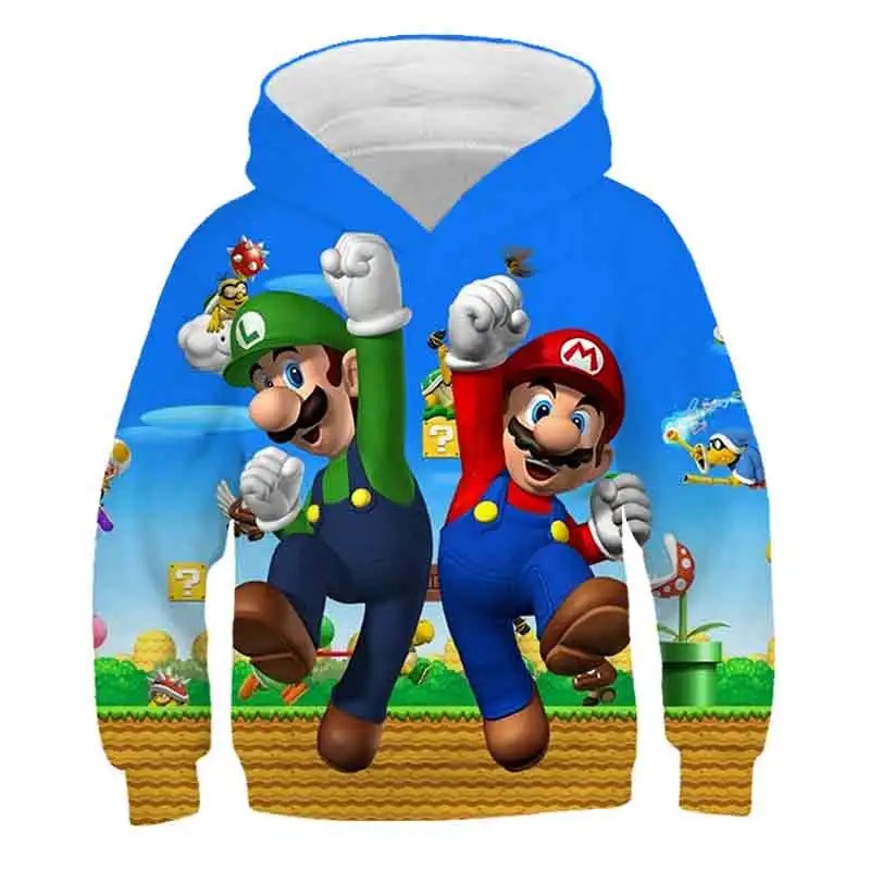 

Fashion Cute 3D Print Super Mario- Hoodie Kids Casual Girls Clothes Pullover Sportswear Tops Gift for Children Sweatshirts Tops
