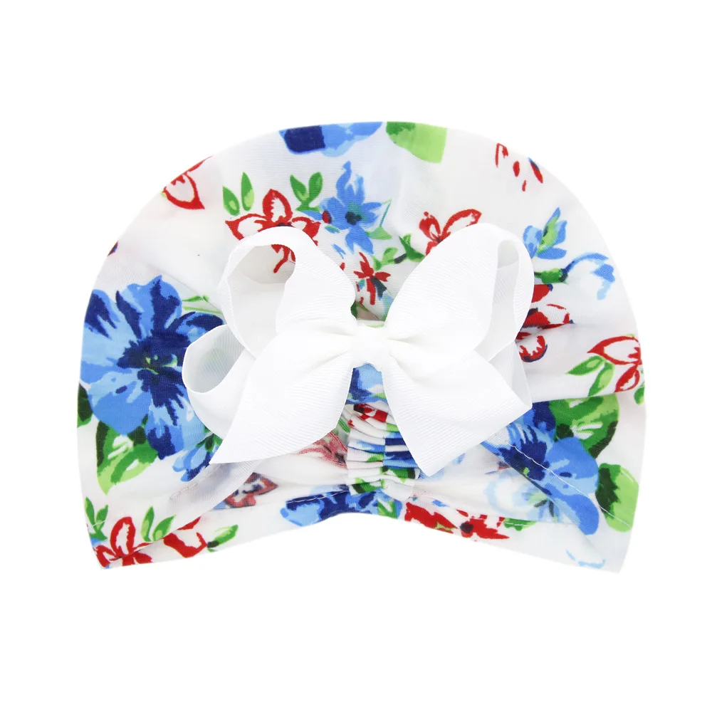 Детские шапки Весенняя шапка с бантом для малышей Милая хлопковая новорожденных