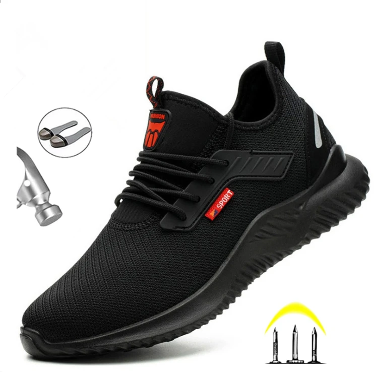 Мужские рабочие защитные ботинки с защитой от ударов кроссовки дышащие легкие