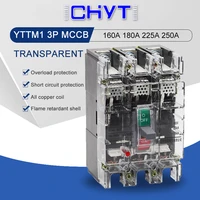ichyti moulded case circuit breaker mccb 3p 160a 180a 200a 250a cb single three phase 3 poles ground protector high current