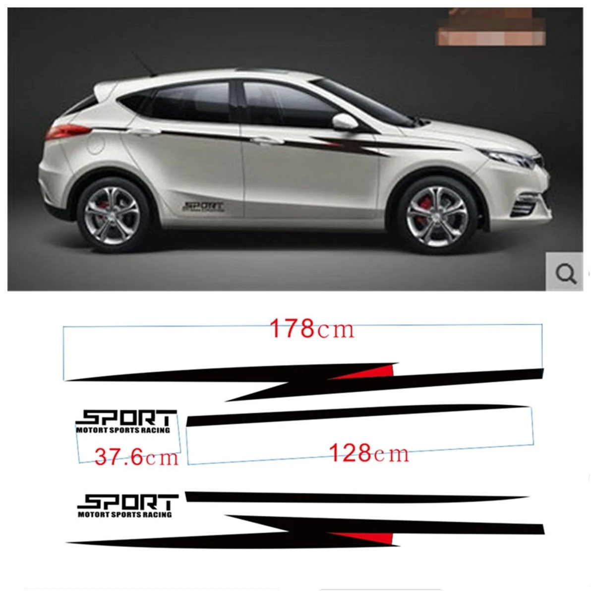 

2 шт., виниловые длинные наклейки на автомобиль