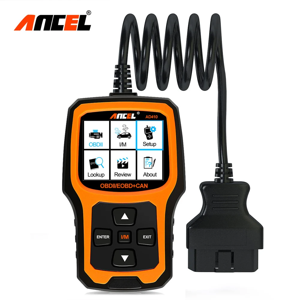 

ANCEL AD410 Enhanced OBDII Vehicle Code Reader Automotive OBD2 Scanner Auto Diagnostic Tool Check Engine Light Emission Analyzer