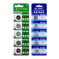 cr1632 5pcs1card lithium 3v button battery ecr1632 br1632 lm1632 cell coin batteries 120mah for watch electronic toy remote