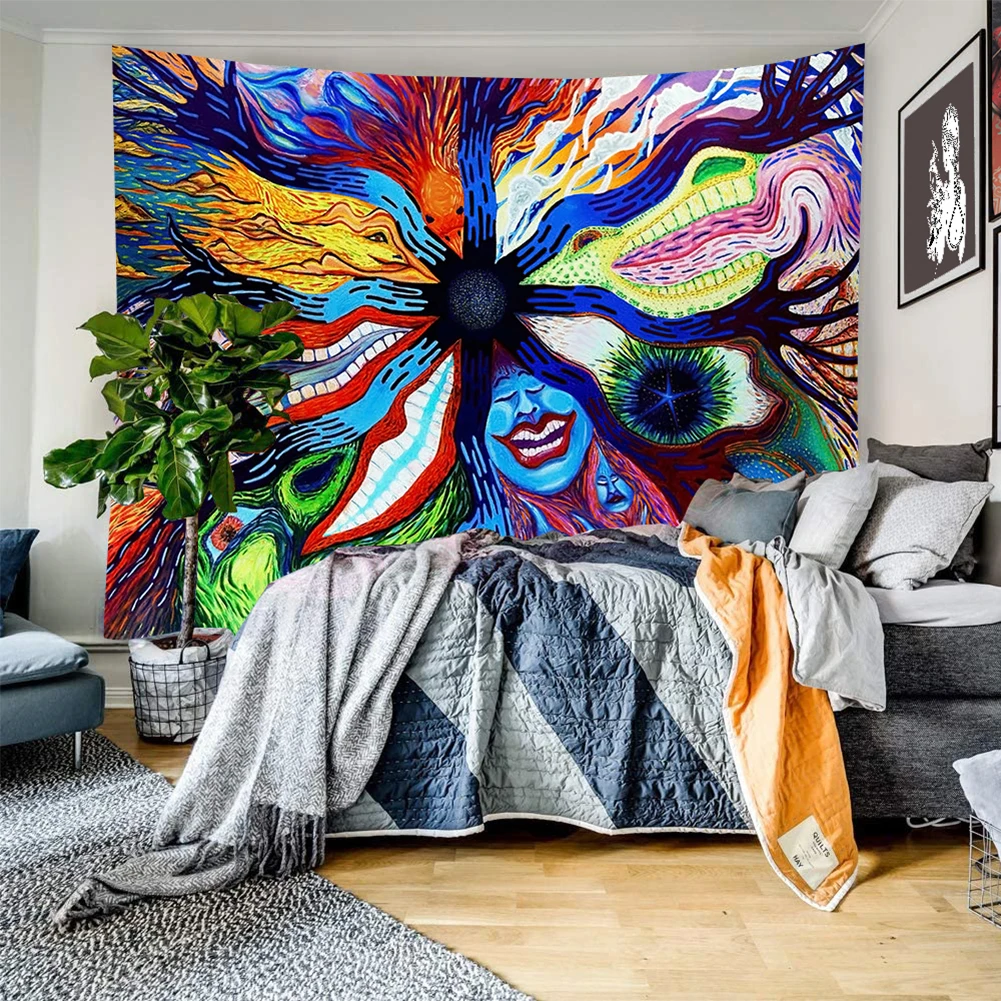 

Настенный Гобелен на Хэллоуин с принтом черепа домашний настенный гобелен на Хэллоуин Настенный Ковер декоративная фоновая ткань