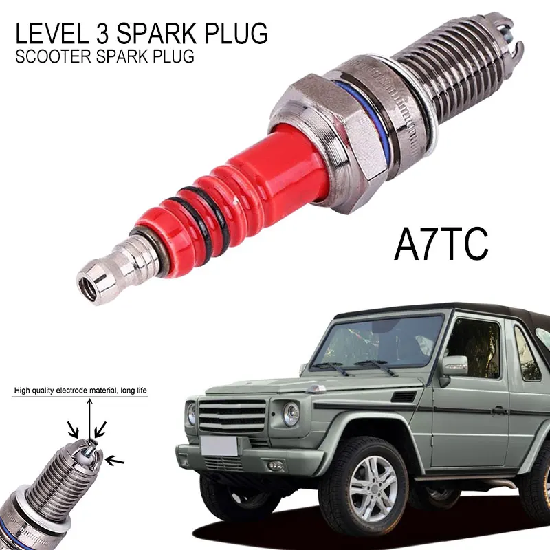 Свеча зажигания из сплава для скутера с 3 электродами GY6 мотоцикла 50cc-125cc