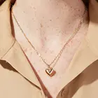 Мини ожерелье из нержавеющей стали в форме сердца для женщин Простые Модные женские штабелируемые Чокеры ювелирные изделия