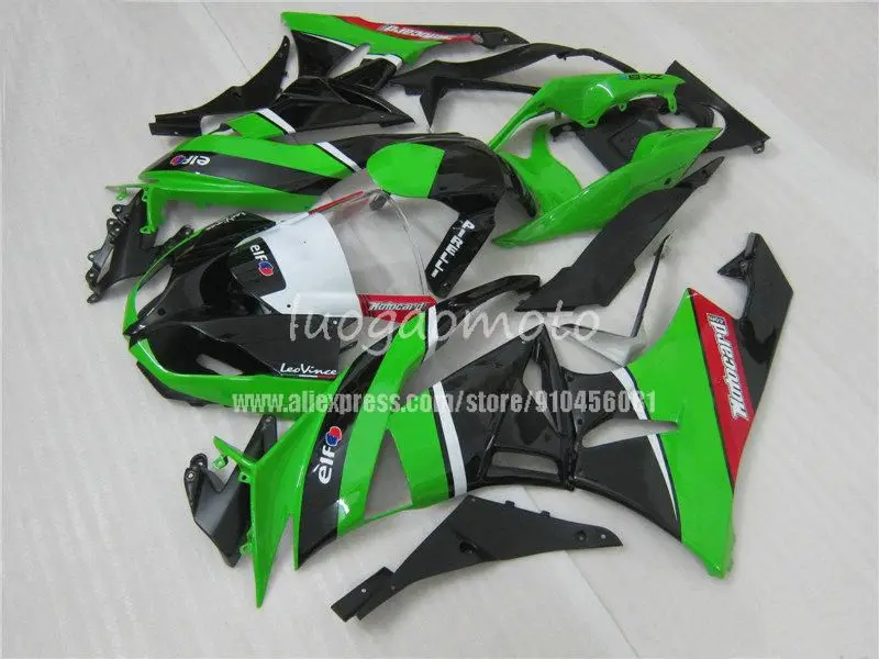 

Body kits green blk motorcycle fairing kits for Kawasaki Ninja ZX6R ZX 6R 2009 2010 2011 2012 fairings bodywork09 10 11 12
