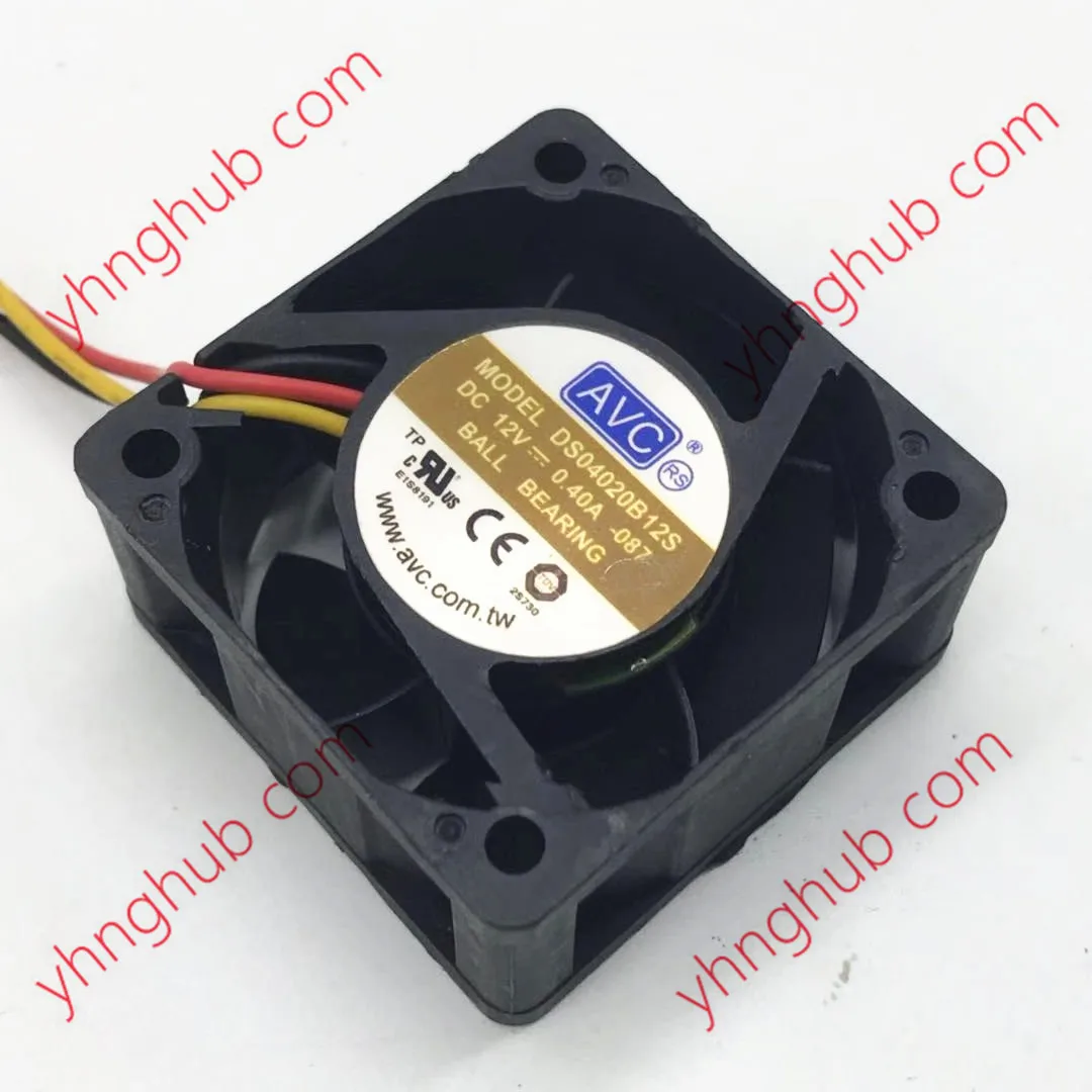 3-проводной Вентилятор охлаждения сервера AVC DS04020B12S 087 DC 12 В 0.4A 40x40x20 мм