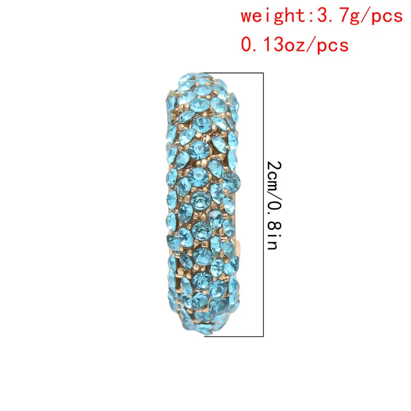 Женские серьги с разноцветными кристаллами C клипсы розового и белого цвета в