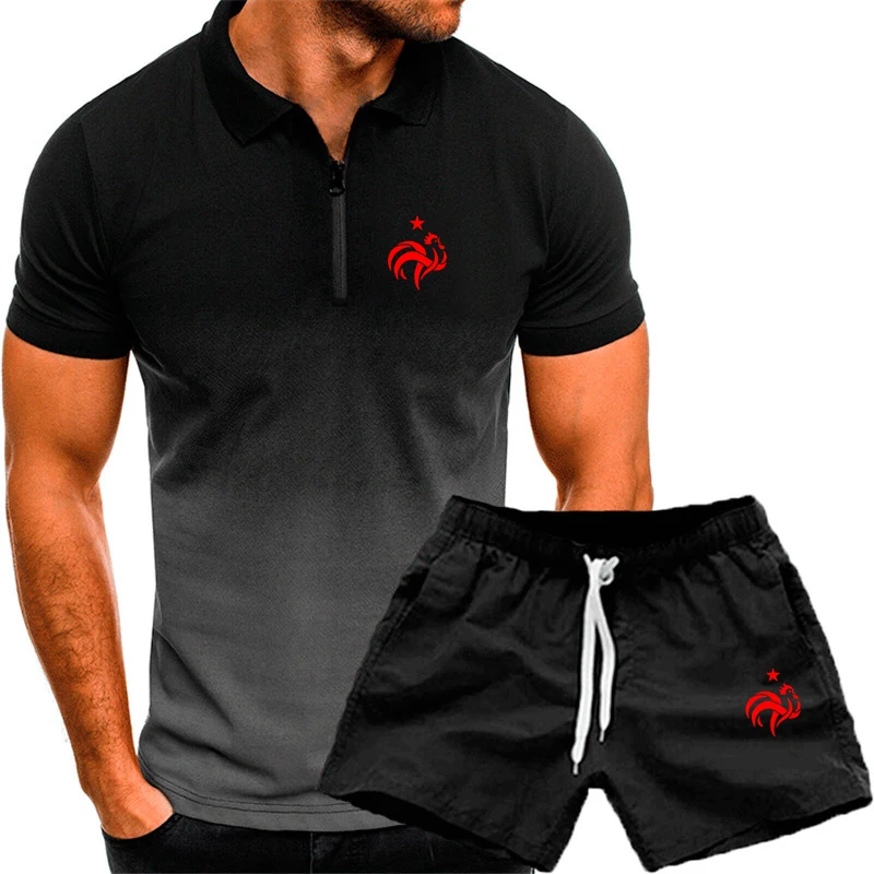 

2021 Brand printingMen's Pants Sportswear Fashion Summer Men's T-Shirt + Shorts Casual Suit Sportswear Jogging Quick-Dry