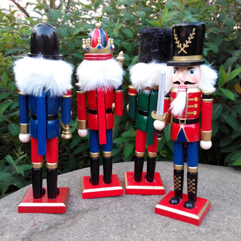 

Nutcrackers Wooden Soldier Wood Novelty Decorative Ornament 30CM bar desktop Home Decor Party Gifts Christmas Decorations