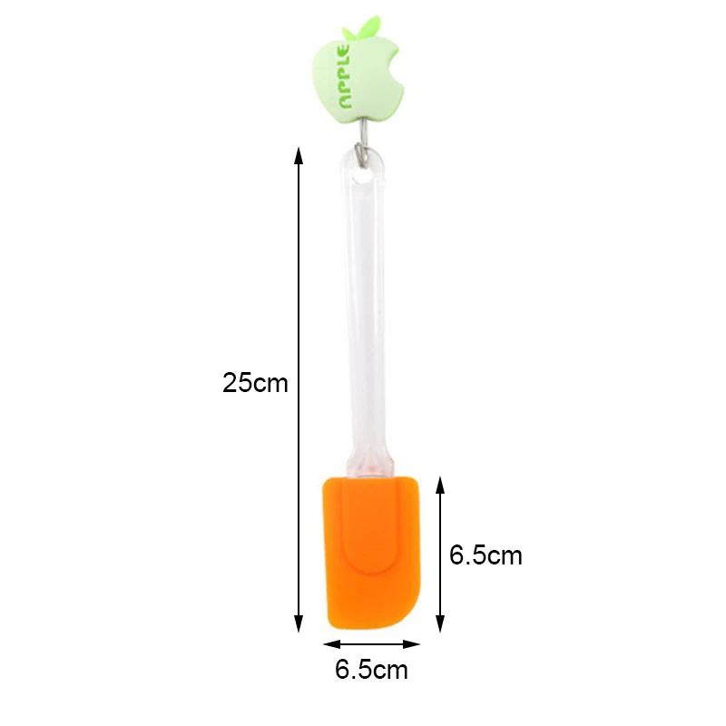 Orange Large VOGVIGO кисти, кухонная утварь, 1 шт., Кондитерские инструменты, силиконовая лопатка, скребок для выпечки, крем, масло, ручка для торта, металлическая кулинарная лопатка для торта - Цвет: Orange Large