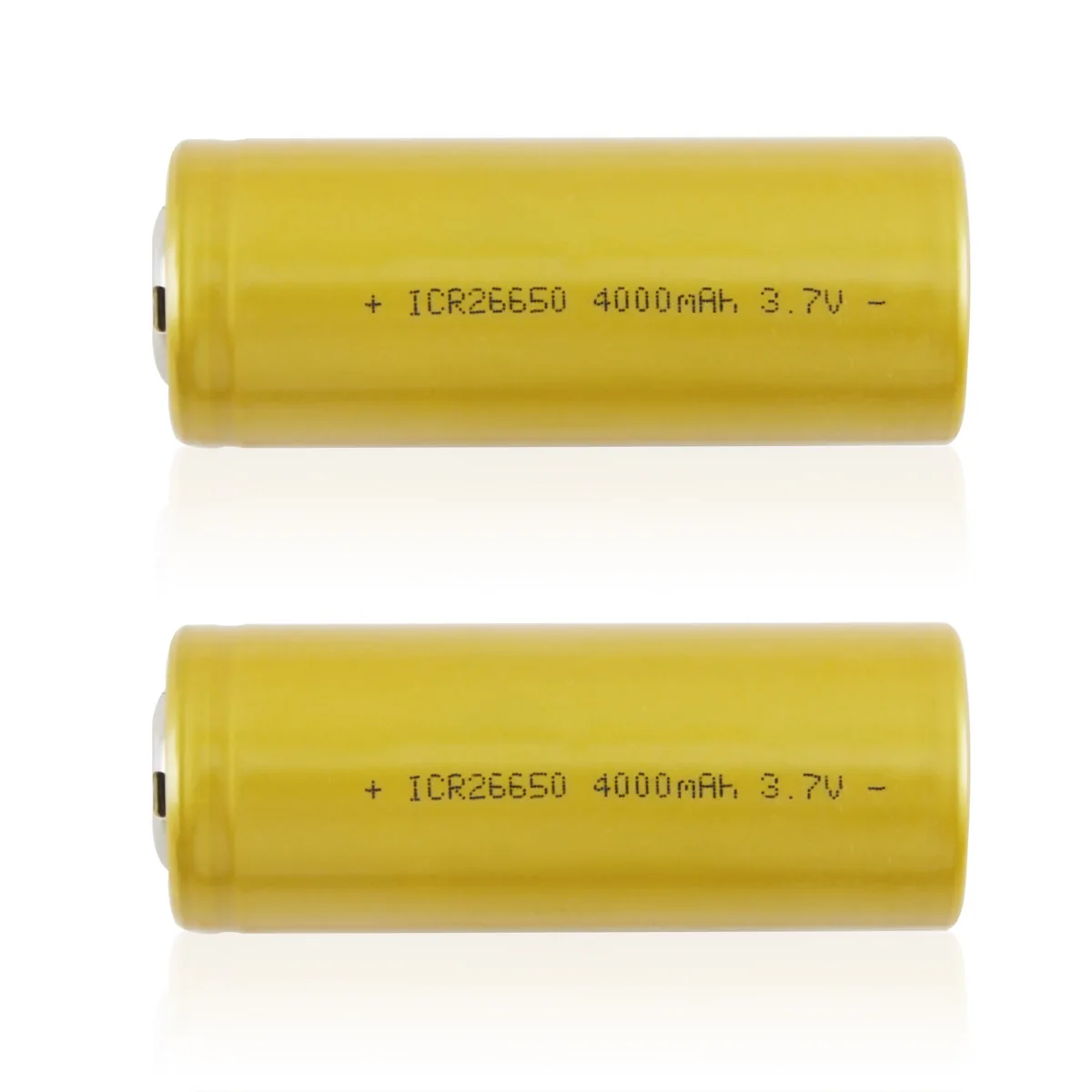 

CWLASER 3.7V 4000mAh ICR 26650 Rechargeable Battery (2 pcs) (Golden)