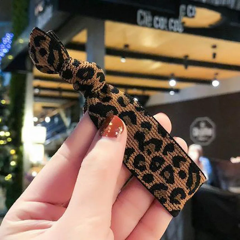 Новинка 2020 резинки для волос с радужным леопардовым принтом женская заколка