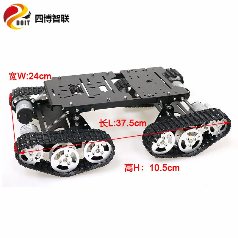 SZDOIT TS400 большой металлический 4WD Робот Танк шасси комплект гусеничный