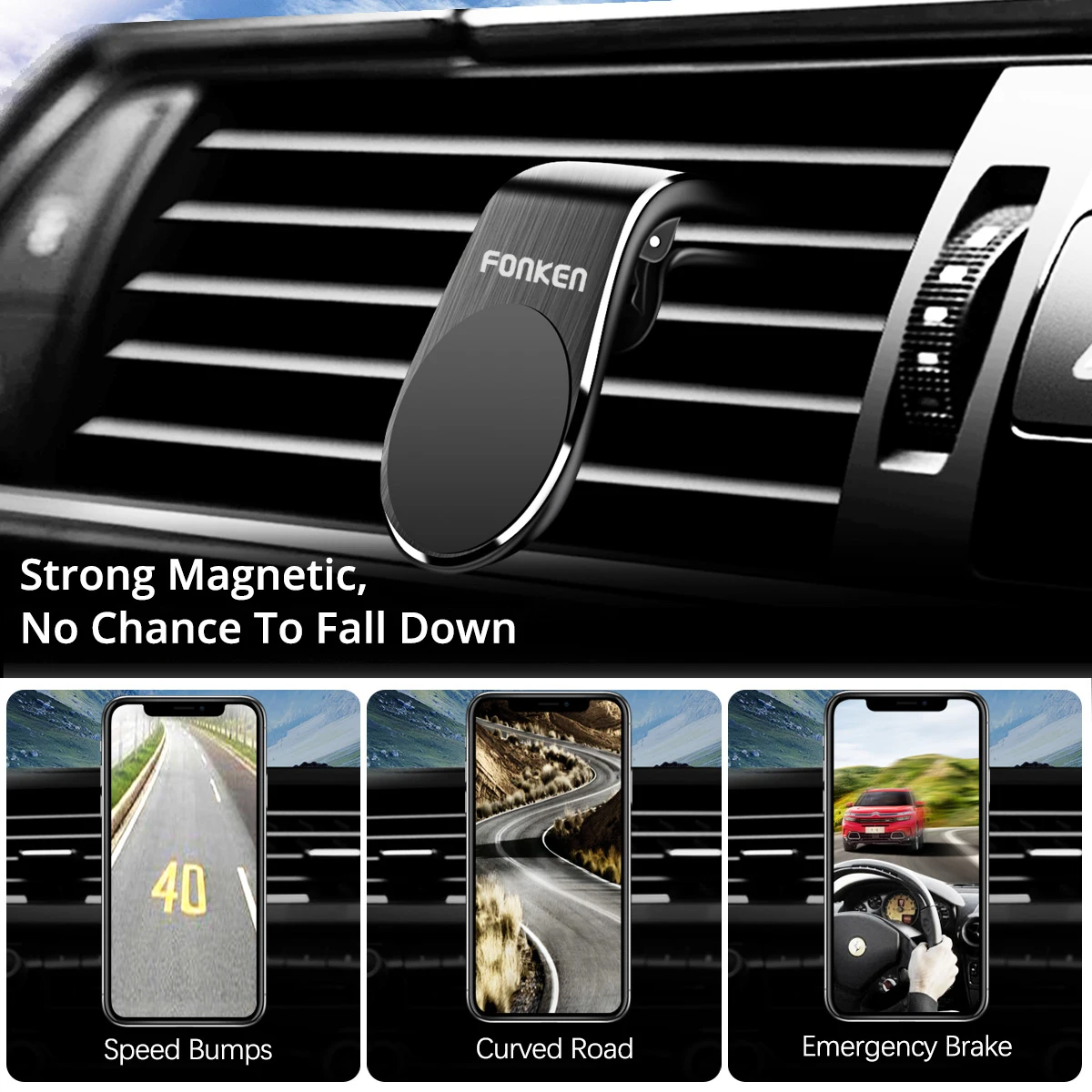 

CAR Magnetic Car Phone Holder Car Mount Stand Air Vent Clip Mount for iPhone 12 Pro Huawei Samsung Xiaomi Car Mobile Holder