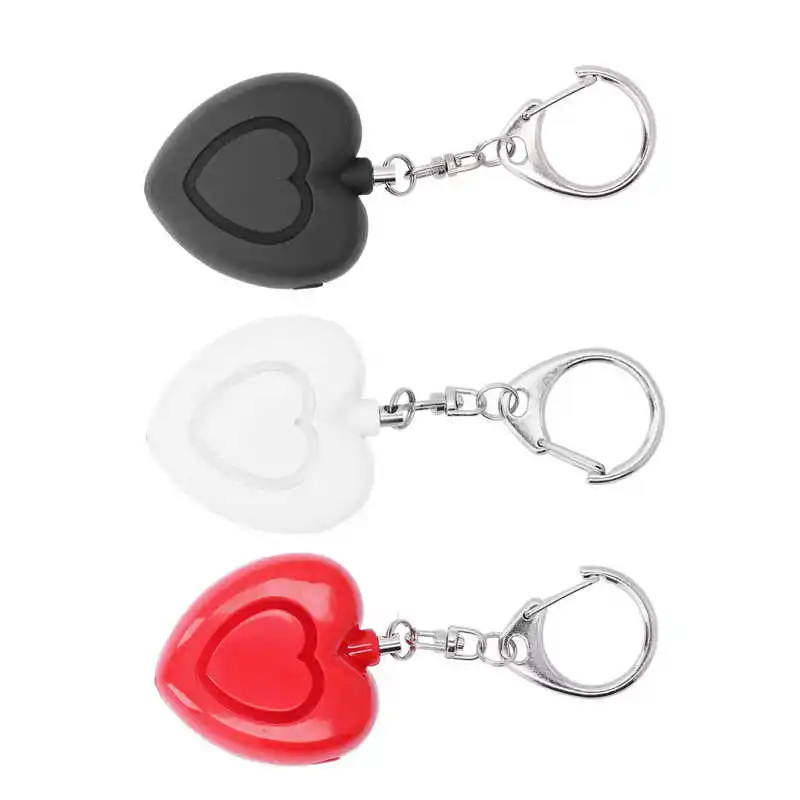 

125dB Anti-wolf alarm LED Light Anti-Attack Emergency Alert Heart Shape for Elderly Women Kids