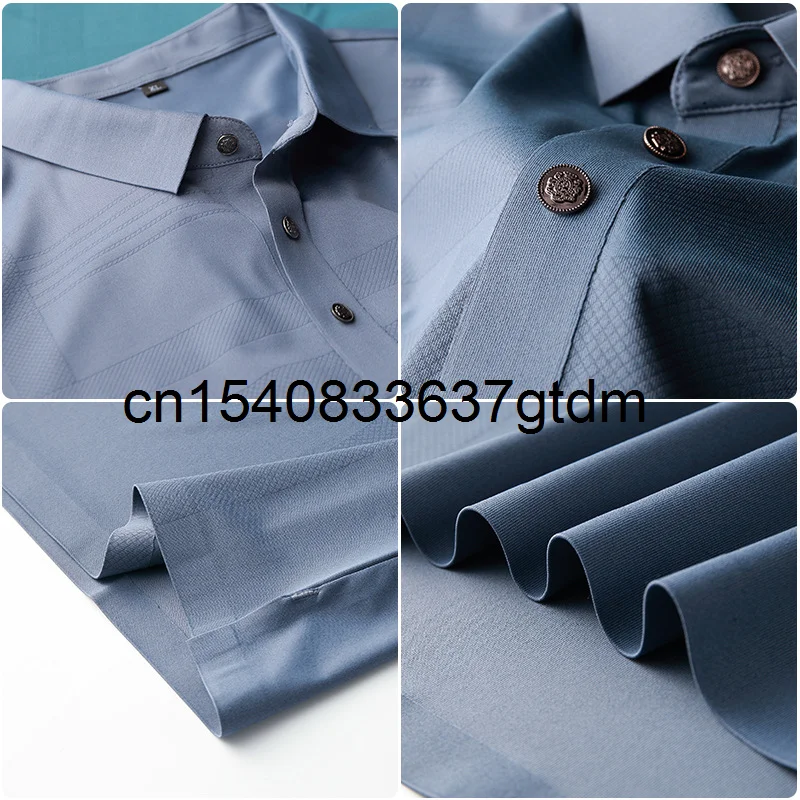 

Summer 2021 new men's Plus Size Lapel short sleeve t-shirt men's fat quick drying short sleeve T-shirt