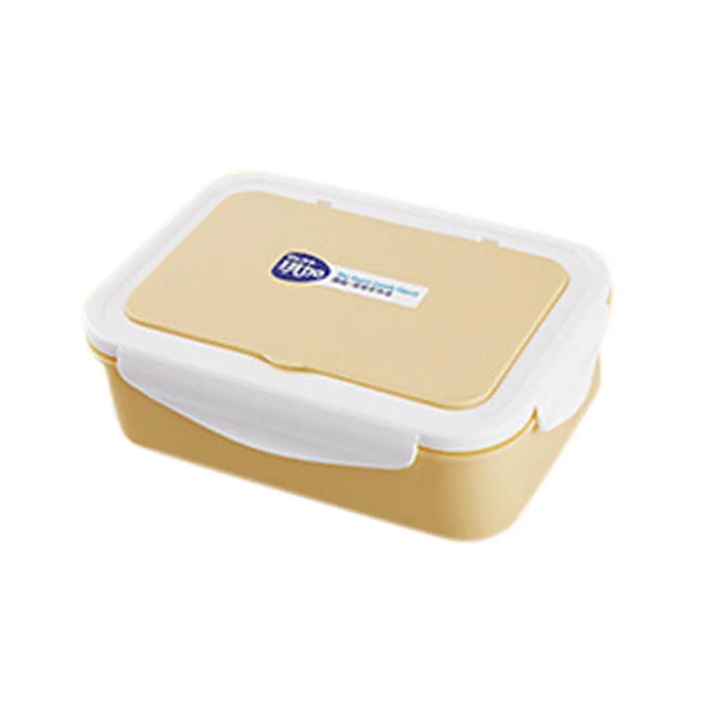 Ланч бокс портативный 1400 мл детский Бенто с 3 отделениями и столовыми приборами