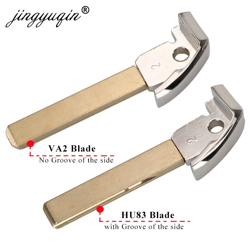 jingyuqin 10pcs/lot Emergency Insert HU83 VA2 Key Blade For Peugeot 208 308 508 3008 Citroen C4 DS4 DS5 Car Key Blank Replace