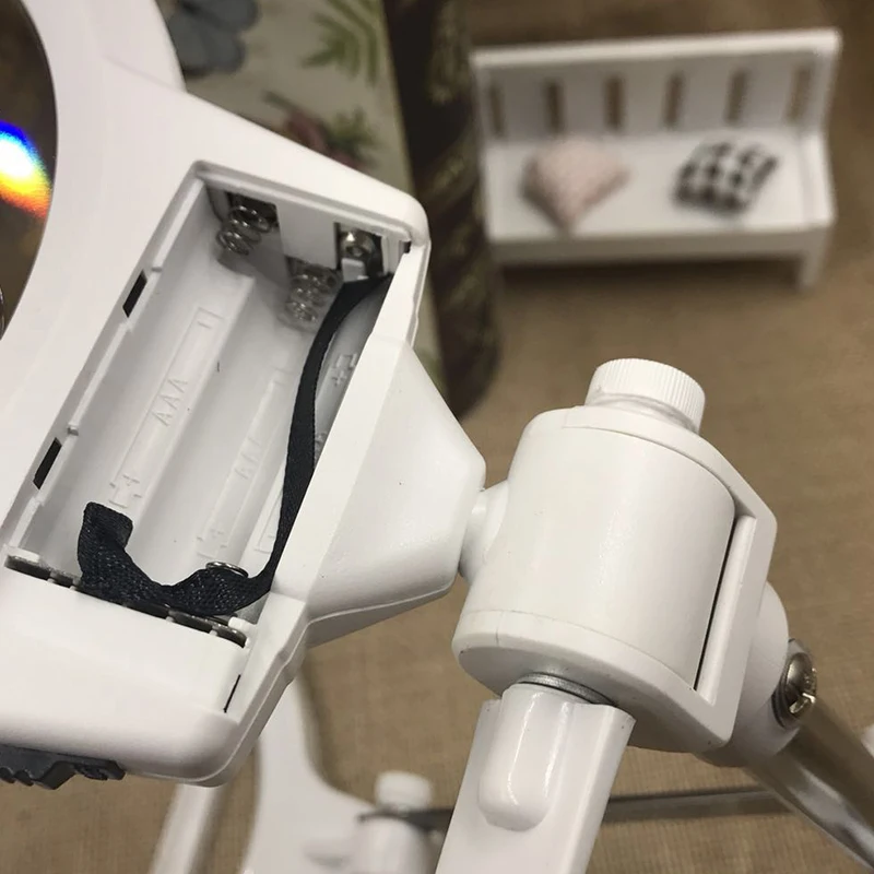 2.5X лупа Настольная Нержавеющая сталь вышивка чтения Стенд увеличительное очки с