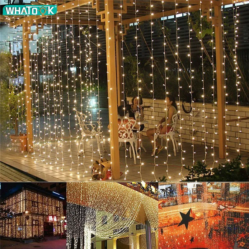 12mx2m LED Curtain Icicle String Lights 960 leds Fairy Garland Christmas Indoor Outdoor Wedding Lighting Home Party Garden Decor