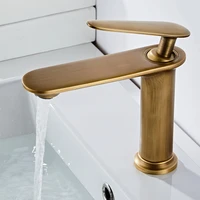bathroom basin faucets antique brass sink mixer taps hot cold lavatory crane deck mounted single handle free shipping